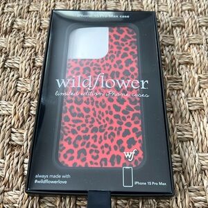 Wildflower leopard iPhone Case iPhone 15 pro max case